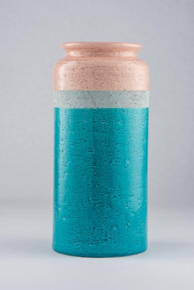  Bitossi Bitossi Vase Ceramic Blue Gray Pink