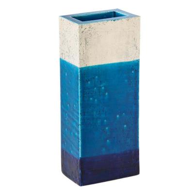  Bitossi Bitossi Vase Ceramic Blue White Signed