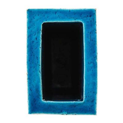  Bitossi Bitossi Vase Ceramic Blue White Signed