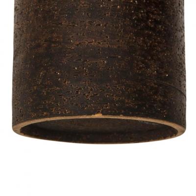  Bitossi Bitossi Vase Ceramic Brown Dark Yellow Orange and Green Stripes