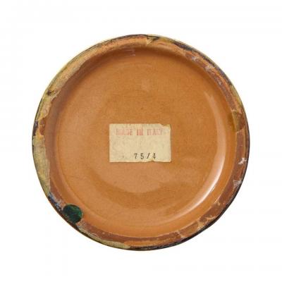  Bitossi Bitossi Vase Ceramic Brushed Gold Signed