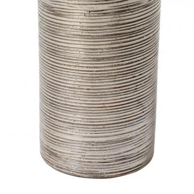  Bitossi Bitossi Vase Ceramic Brushed Metallic Silver