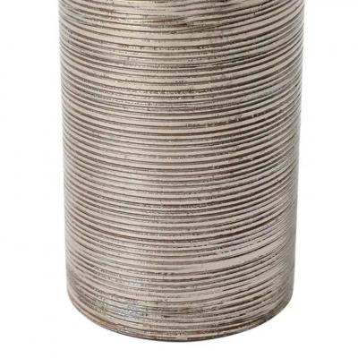  Bitossi Bitossi Vase Ceramic Brushed Metallic Silver