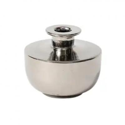  Bitossi Bitossi Vase Ceramic Metallic Platinum Silver