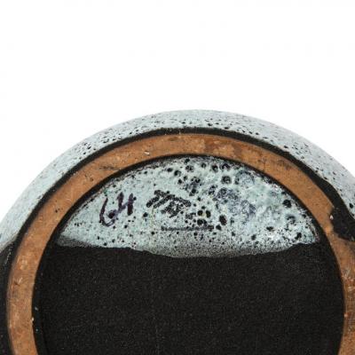  Bitossi Bitossi Vase Ceramic White Green and Black Signed