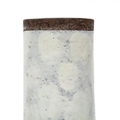  Bitossi Bitossi Vase Ceramic White and Brown Signed