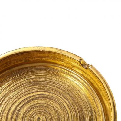  Bitossi Bitossi for Berkeley House Ashtray Brushed Gold Signed