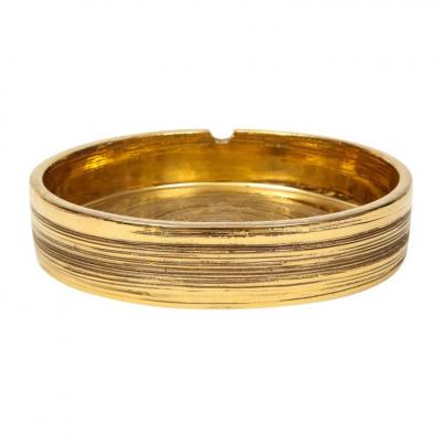  Bitossi Bitossi for Berkeley House Ashtray Brushed Gold Signed
