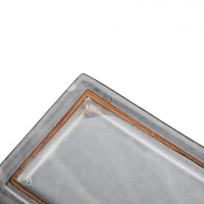  Bitossi Bitossi for Gumps Box Ceramic Gray Signed