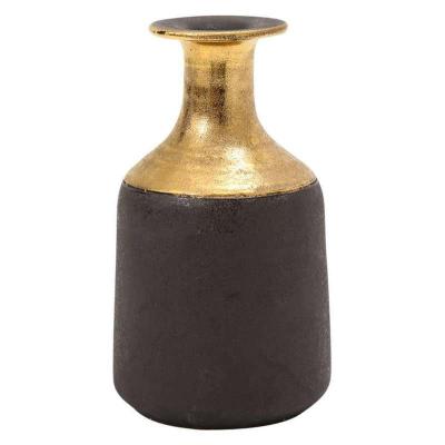  Bitossi Bitossi for Raymor Vase Ceramic Gold Matte Brown Signed