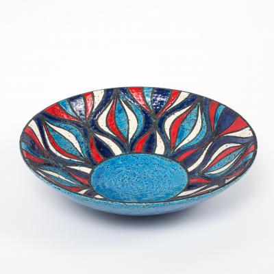  Bitossi Bitossi for Rosenthal Netter Bowl Ceramic Blue Onion Pattern Signed