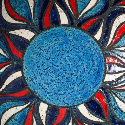  Bitossi Bitossi for Rosenthal Netter Bowl Ceramic Blue Onion Pattern Signed