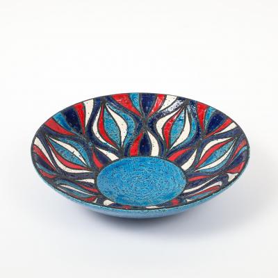  Bitossi Bitossi for Rosenthal Netter Bowl Ceramic Blue Onion Pattern Signed