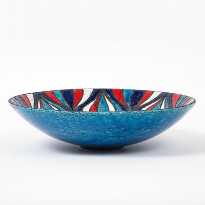  Bitossi Bitossi for Rosenthal Netter Bowl Ceramic Blue Onion Pattern Signed