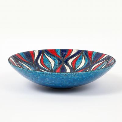  Bitossi Bitossi for Rosenthal Netter Bowl Ceramic Blue Onion Pattern Signed