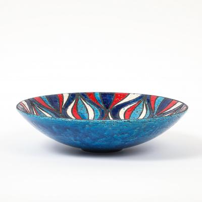  Bitossi Bitossi for Rosenthal Netter Bowl Ceramic Blue Onion Pattern Signed