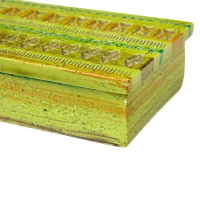  Bitossi Bitossi for Rosenthal Netter Box Ceramic Chartreuse Signed