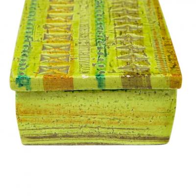  Bitossi Bitossi for Rosenthal Netter Box Ceramic Chartreuse Signed