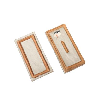  Bitossi Bitossi for Rosenthal Netter Box Ceramic Pietra Carved Cream Brown Signed