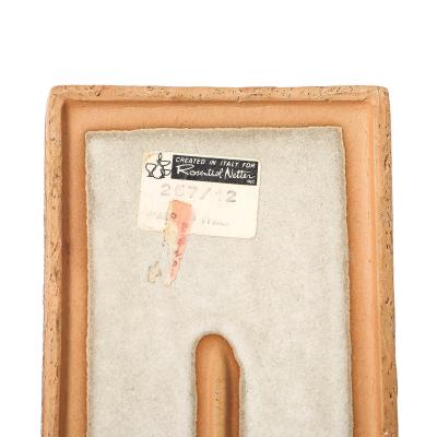  Bitossi Bitossi for Rosenthal Netter Box Ceramic Pietra Carved Cream Brown Signed