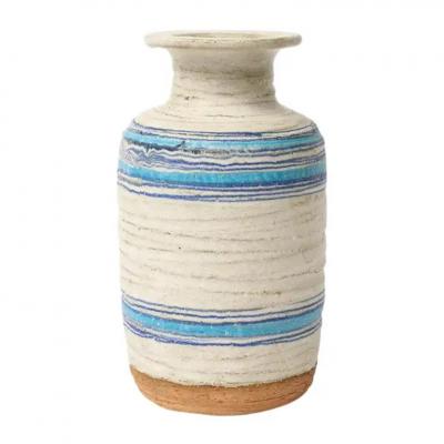  Bitossi Bitossi for Rosenthal Netter Pietra Vase Ceramic Blue White