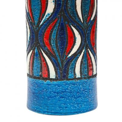  Bitossi Bitossi for Rosenthal Netter Vase Ceramic Blue Red White Onion
