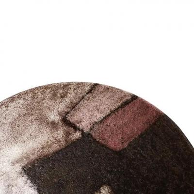  Bitossi Italian Ceramic Bowl Abstract Geometric White Blue Pink Signed