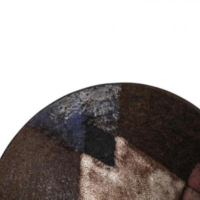  Bitossi Italian Ceramic Bowl Abstract Geometric White Blue Pink Signed