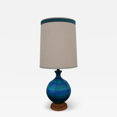 Bitossi - Large Blue-Green Ceramic Table Lamp By Bitossi