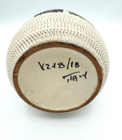  Bitossi Multi Colored Patchwork Ceramic Vase