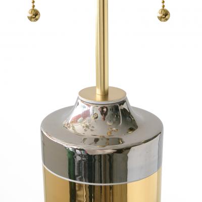  Bitossi Pair of Bitossi Bergboms ceramic table lamps on gold and silver glazes