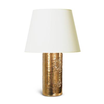  Bitossi Pair of Gold Luster Glazed Table Lamps by Bitossi for Bergboms