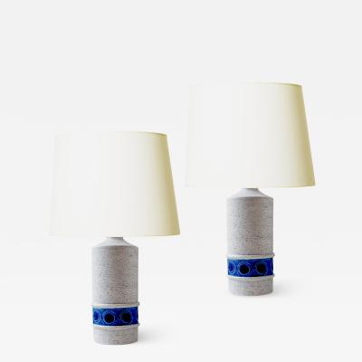  Bitossi Pair of Mod Table Lamps by Bitossi for Bergboms