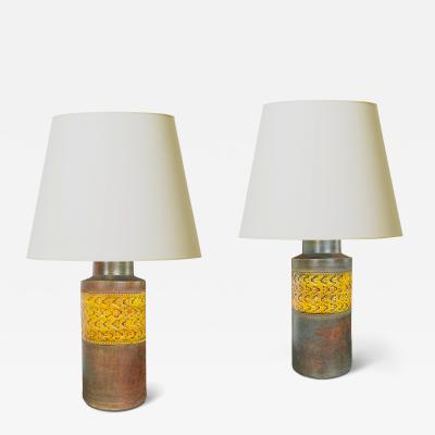  Bitossi Pair of Table Lamps by Bitossi Ceramiche for Bergboms