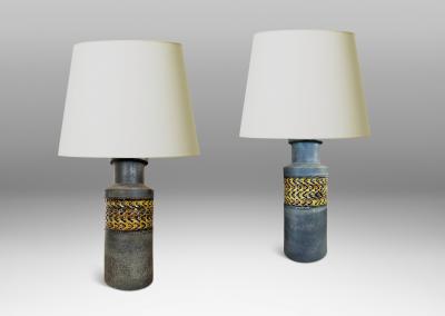  Bitossi Pair of Table Lamps by Bitossi for Bergboms