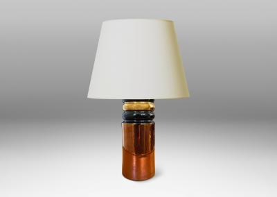  Bitossi Pair of Table Lamps in Copper Luster by Bitossi Ceramiche