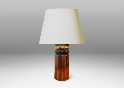  Bitossi Pair of Table Lamps in Copper Luster by Bitossi Ceramiche