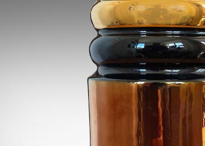  Bitossi Pair of Table Lamps in Copper Luster by Bitossi Ceramiche