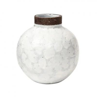  Bitossi Raymor Bitossi White Ball Vase Ceramic Signed