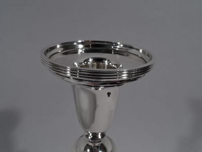  Blackinton Pair of Modern Georgian Sterling Silver Candlesticks by Blackinton