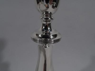  Blackinton Pair of Modern Georgian Sterling Silver Candlesticks by Blackinton