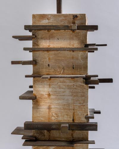  Blend Roma Brutalist handcrafted table lamp in plaster concrete and metal Italy 2020 