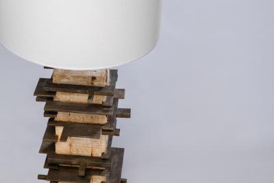  Blend Roma Brutalist handcrafted table lamp in plaster concrete and metal Italy 2020 