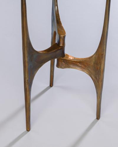  Blend Roma Handcrafted side table in bronze with multi level marble tops Italy 2022