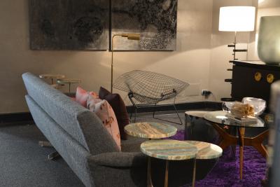  Blend Roma Handcrafted side table in bronze with multi level marble tops Italy 2022