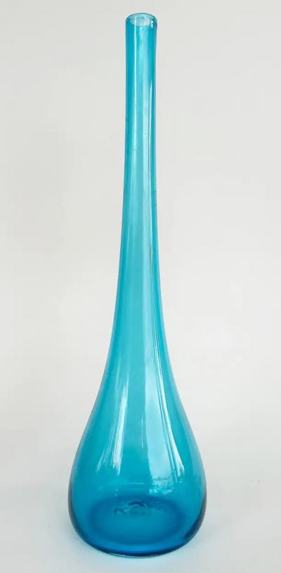  Blenko Glass Co 1940s Blenko Art Glass Vase by Wayne Husted 4616