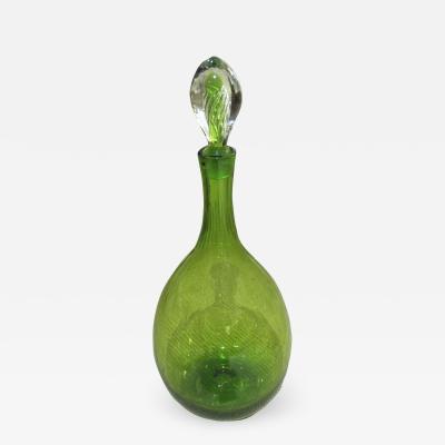  Blenko Glass Co A tall American hand blown glass decanter by Blenko Glassworks