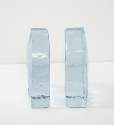  Blenko Glass Co Cast Glass Elephant Bookends