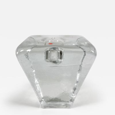  Blenko Glass Co Handmade Ice Glass Candle Holder BLENKO Company WV