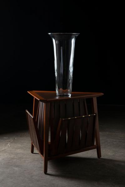 Blenko Glass Co Matching Pair of Large Glass Vases by Don Shepard for Blenko